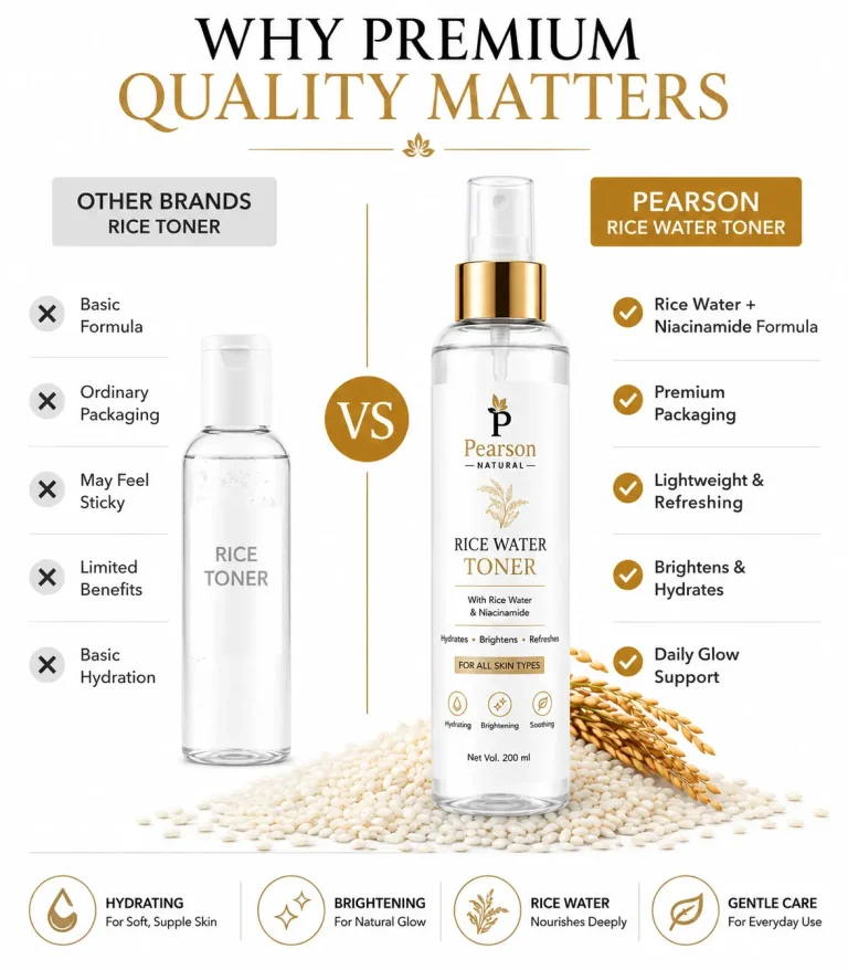 Pearson Rice Water Toner premium quality comparison.